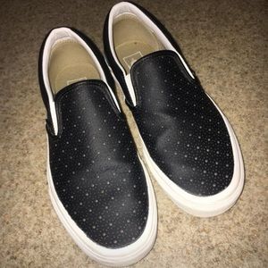 Leather slip on vans